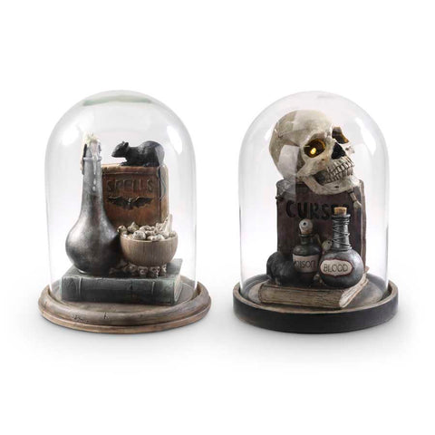 Vintage Inspired Apothecary Glass Domes w/ Spells & Curses