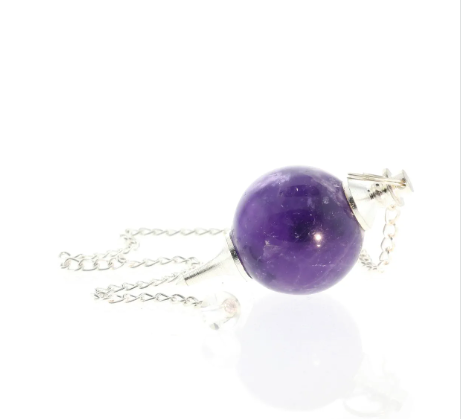 Ball & Point Amethyst Pendulum