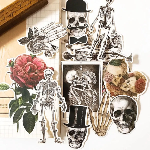 Various Vintage Skeleton Stickers