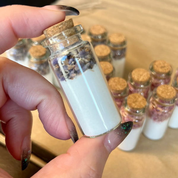 Small Wish Bottles w/ Crushed Crystals