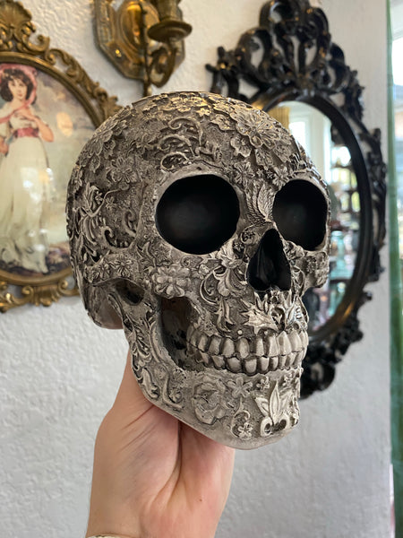 Floral Carved Skull