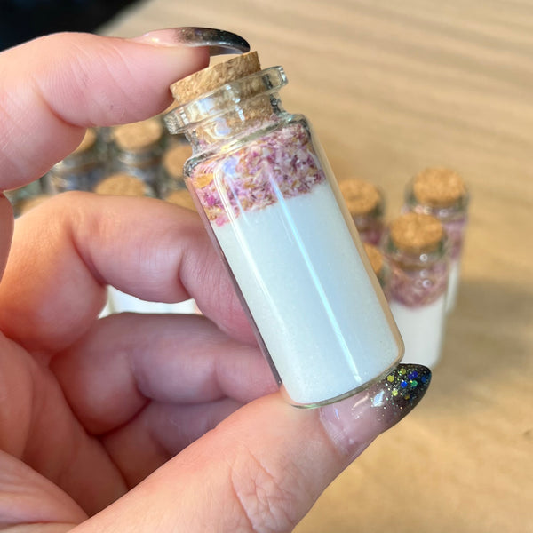Small Wish Bottles w/ Crushed Crystals