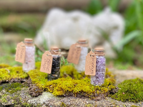 Small Wish Bottles w/ Guiding Crystals