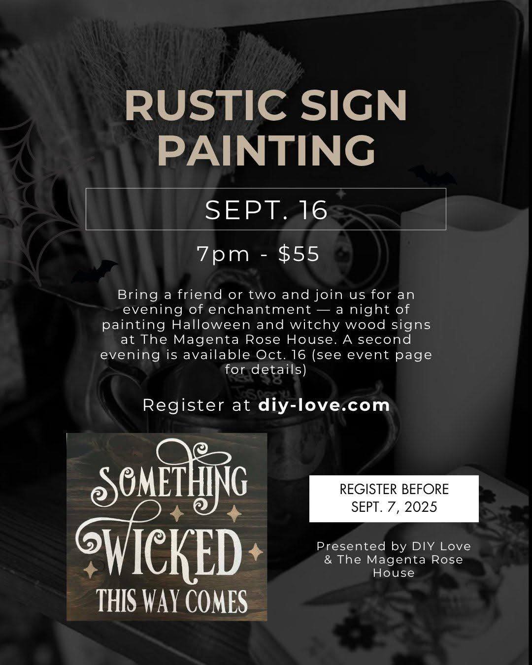 Sign Painting at The Magenta Rose House – September 16, 2026 – MISSION