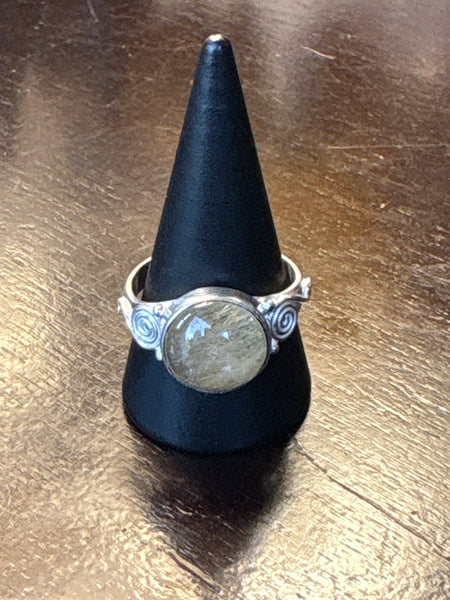 Silver .925 Rutilated Quartz Ring (183)