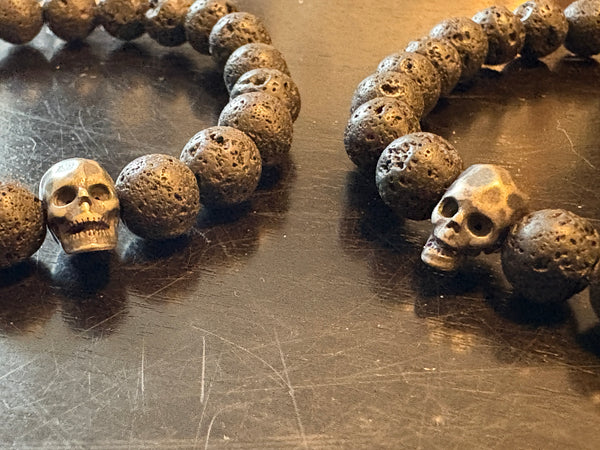 Cognac Baltic Amber w/ Lava & Skulls by Brent McMaster