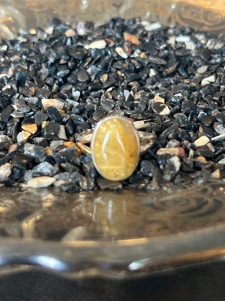 Silver .925 Rutilated Quartz Ring (183)