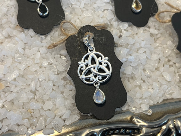 Celtic Silver Pendant w/ Semi Precious Stone
