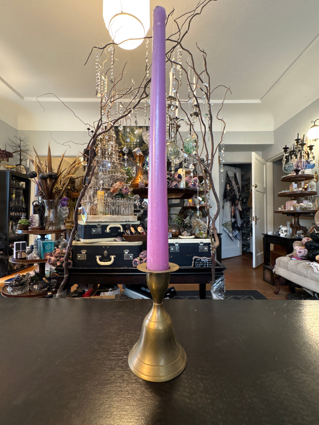 Vintage Brass Bell Candle Holder