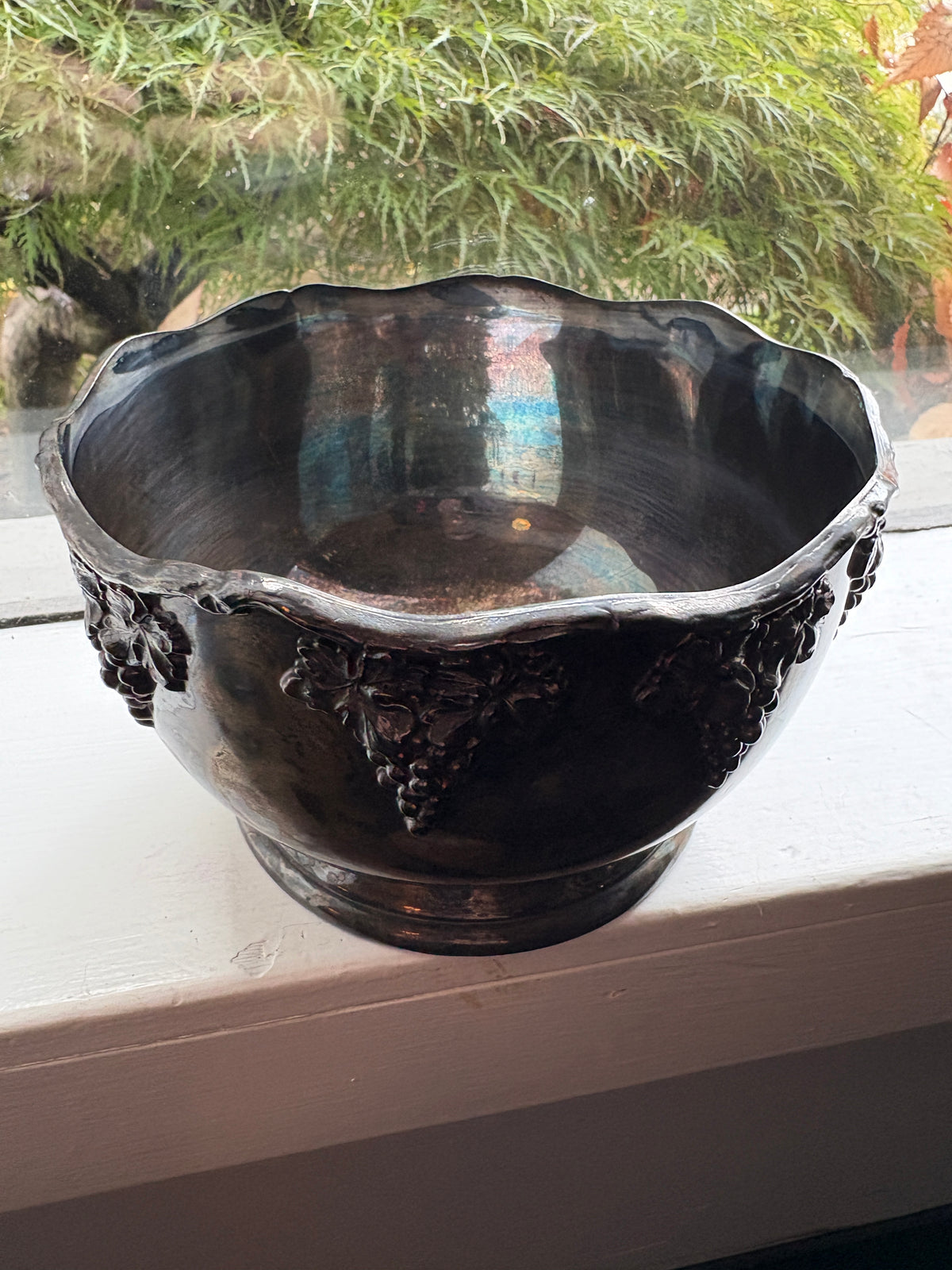 Vintage Old English Grapevine Silverplate Bowl