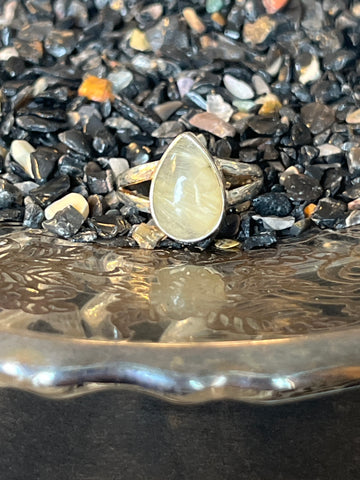 Silver .925 Rutilated Quartz Ring (183)