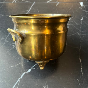 Footed Brass Pot Small
