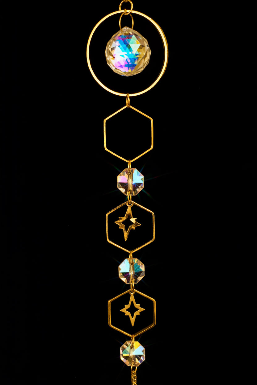 Gold Crystal Suncatcher