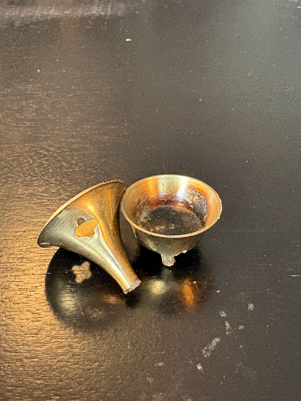 Vintage Indian Brass Incense Cone | 1.5”