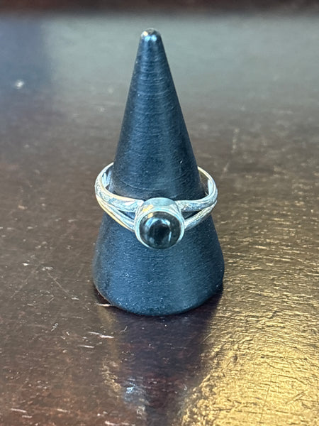 Silver .925 Black Star Ring (208)