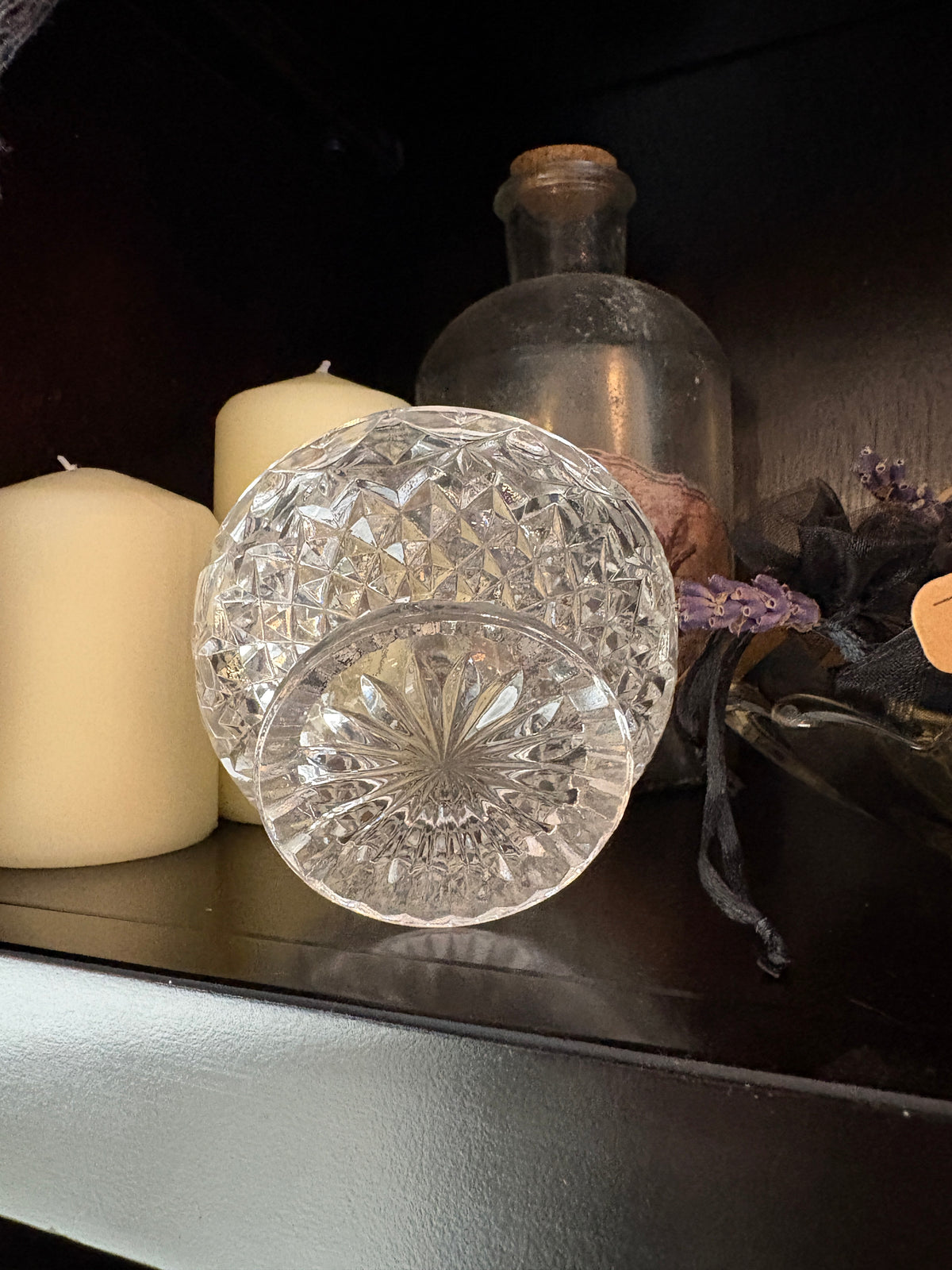 Vintage Anchor Hocking Wexford Lidded Pedestal Dish