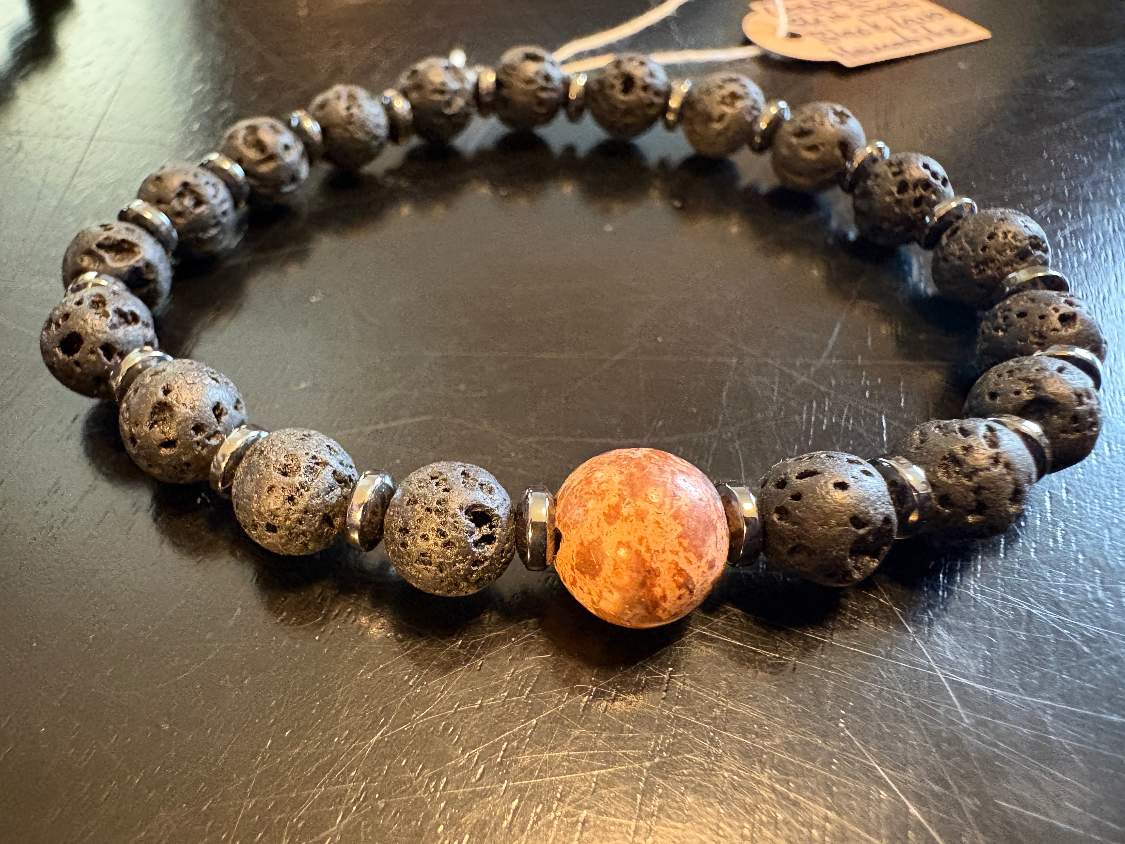 Kids Lava Bracelet w/ Hematite by Brent McMaster