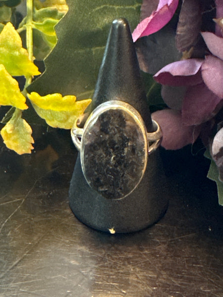 Silver .925 Nuummite Ring (162) – Ancient Power & Self-Mastery Crystal Jewelry