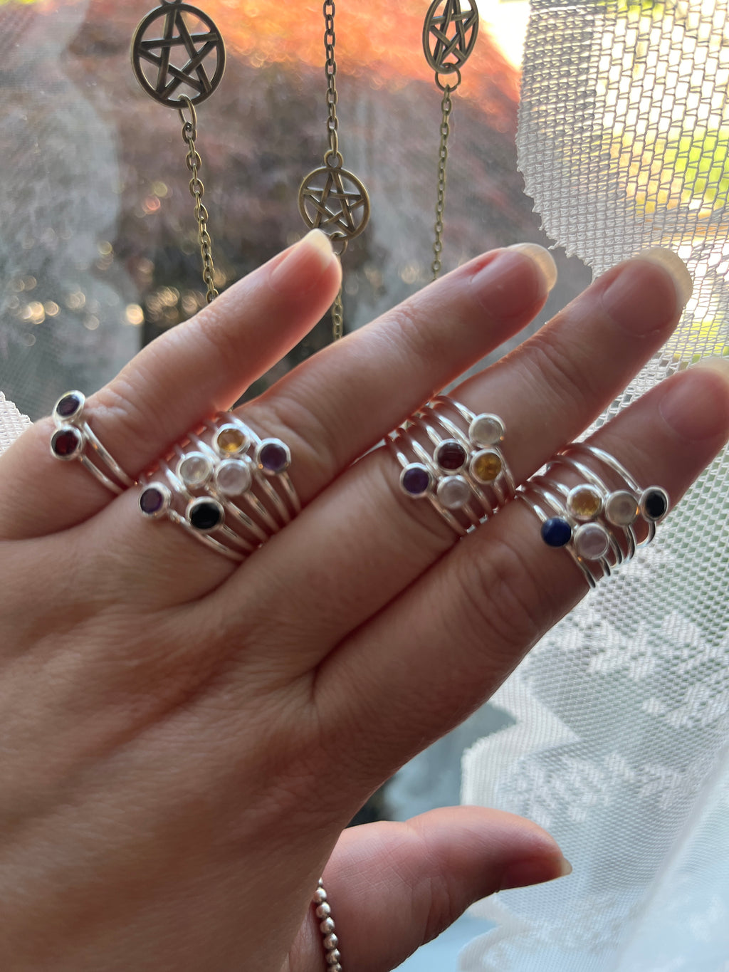 Silver Ring w/ Semi Precious Stone