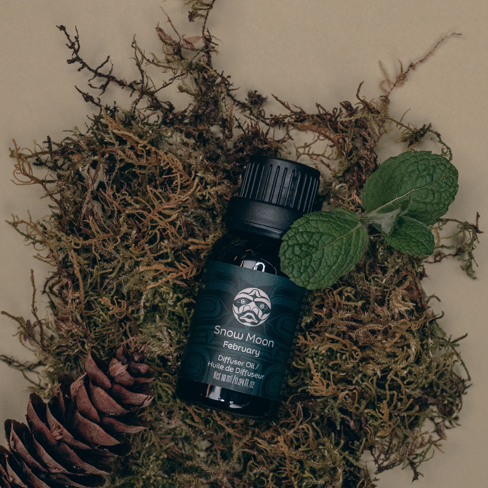 FEBRUARY SNOW MOON DIFFUSER OIL | SPEARMINT + PINE NEEDLE + WET MOSS