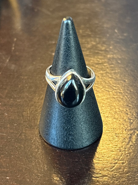 Silver .925 Black Onyx Ring (166)