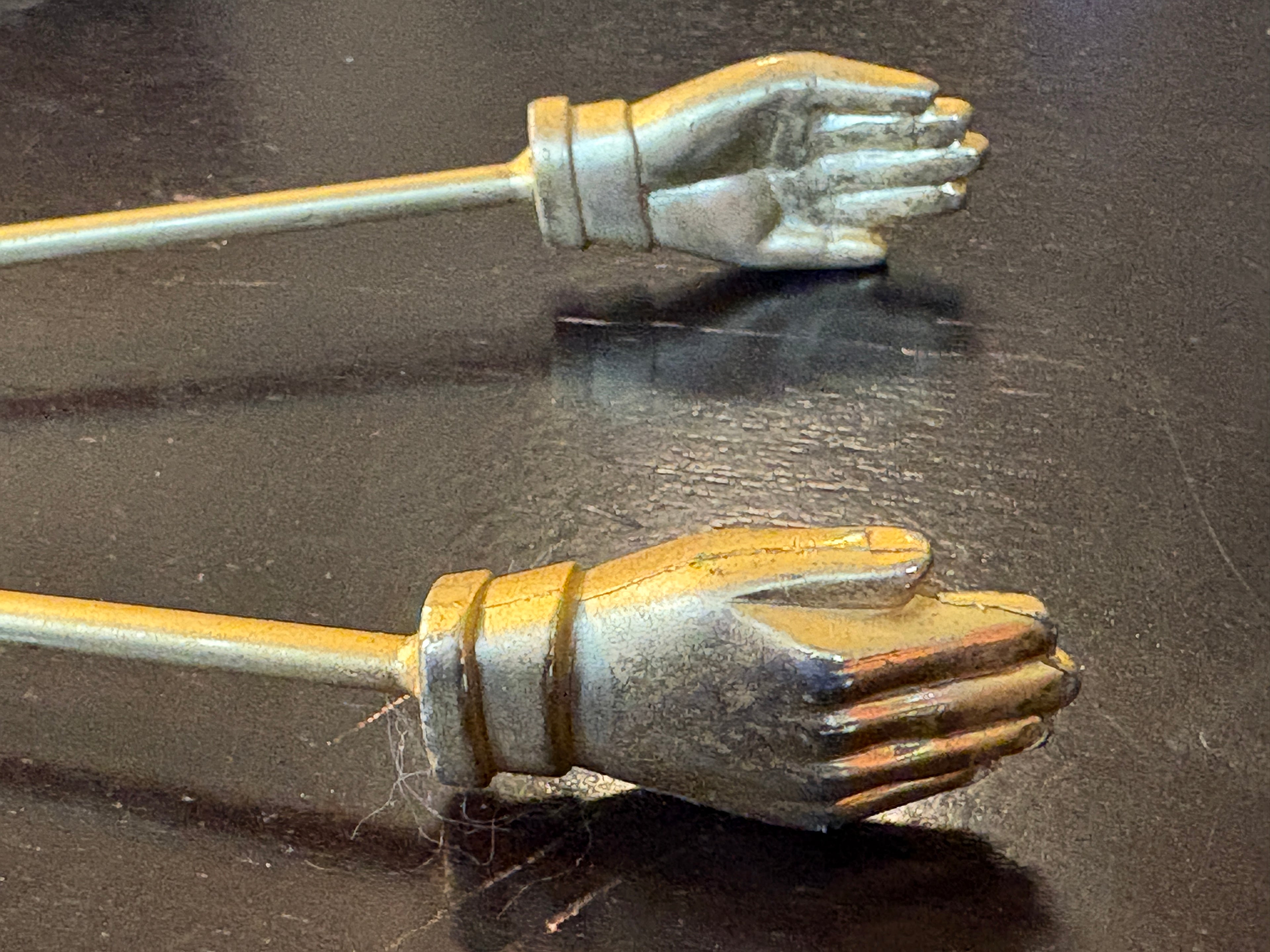 Vintage Brass Hand Tongs — Hands of Offering