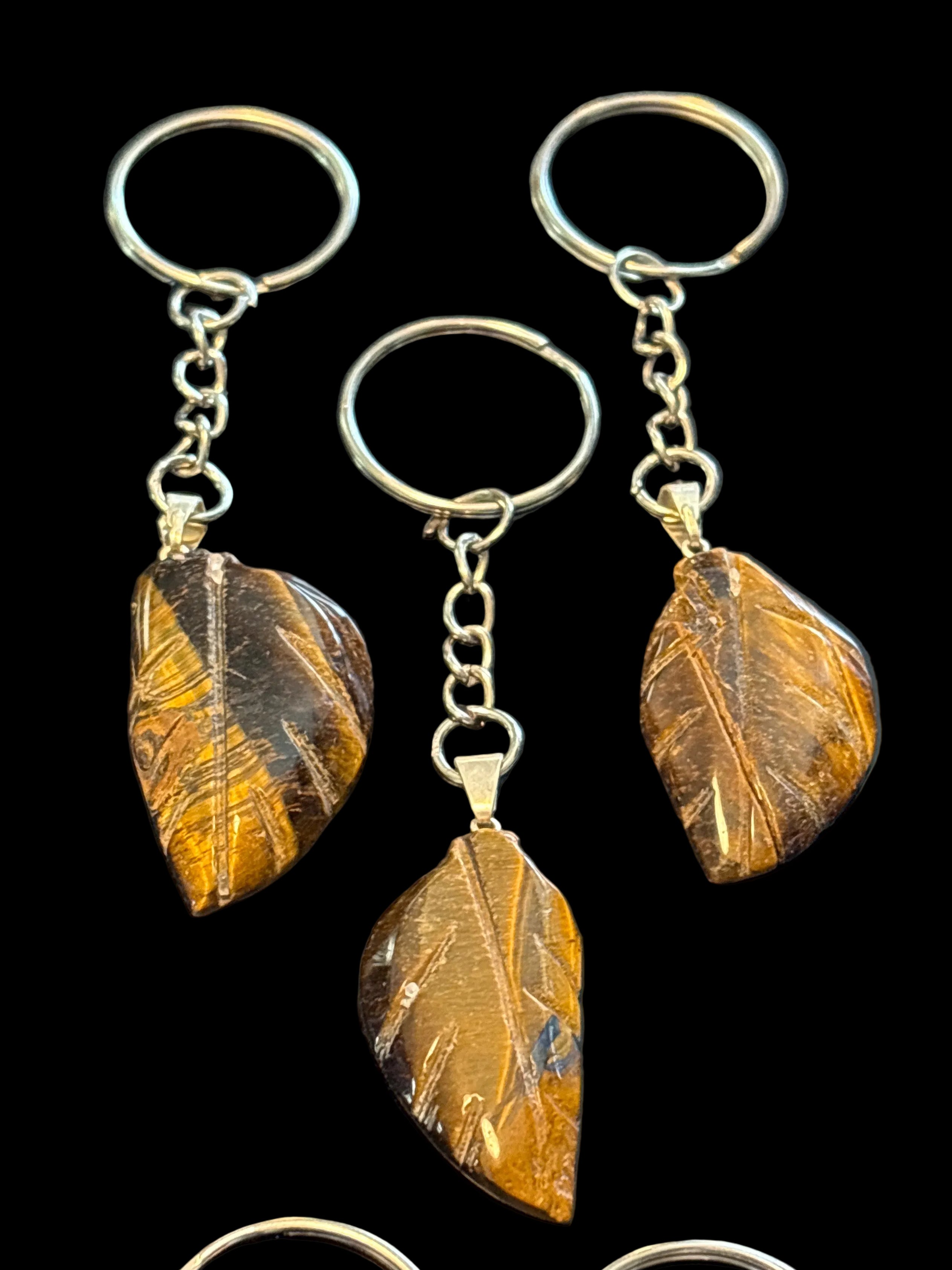 Leaf Crystal Keychain
