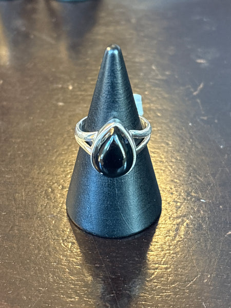 Silver .925 Black Onyx Ring (166)