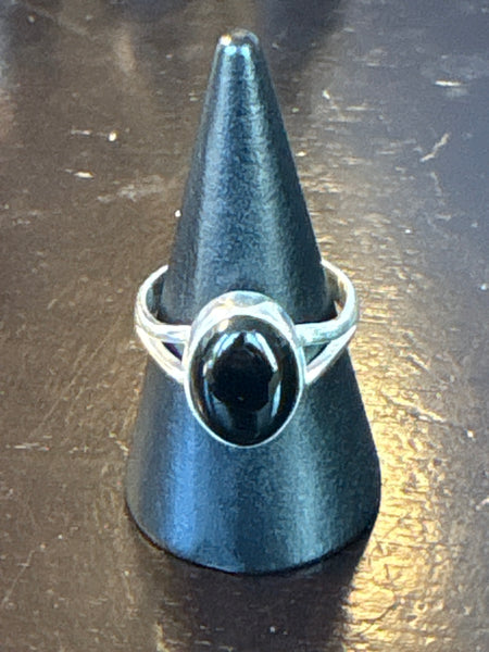 Silver .925 Black Onyx Ring (166)