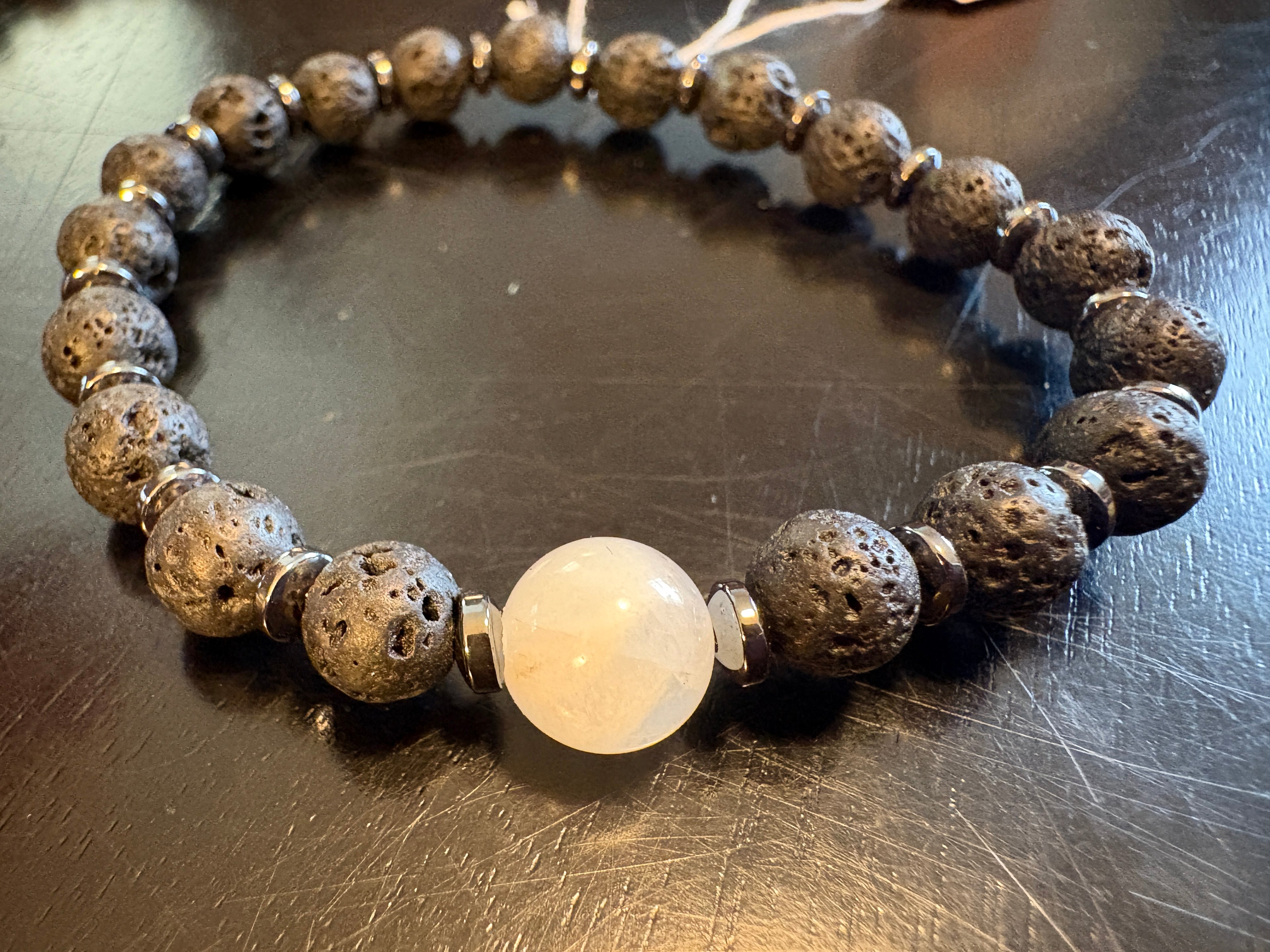 Kids Lava Bracelet w/ Hematite by Brent McMaster