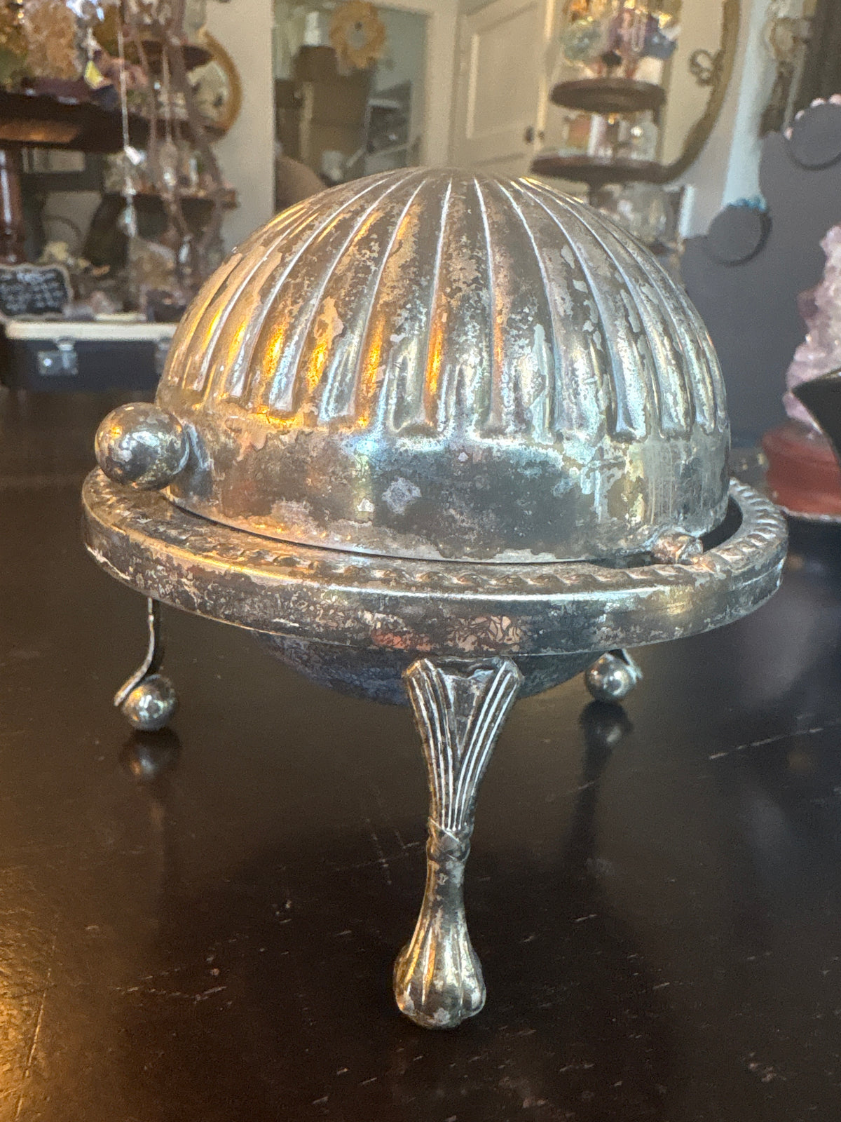 Vintage Silver-plated Roll-top