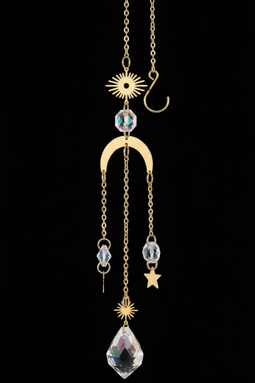 Gold Crystal Suncatcher