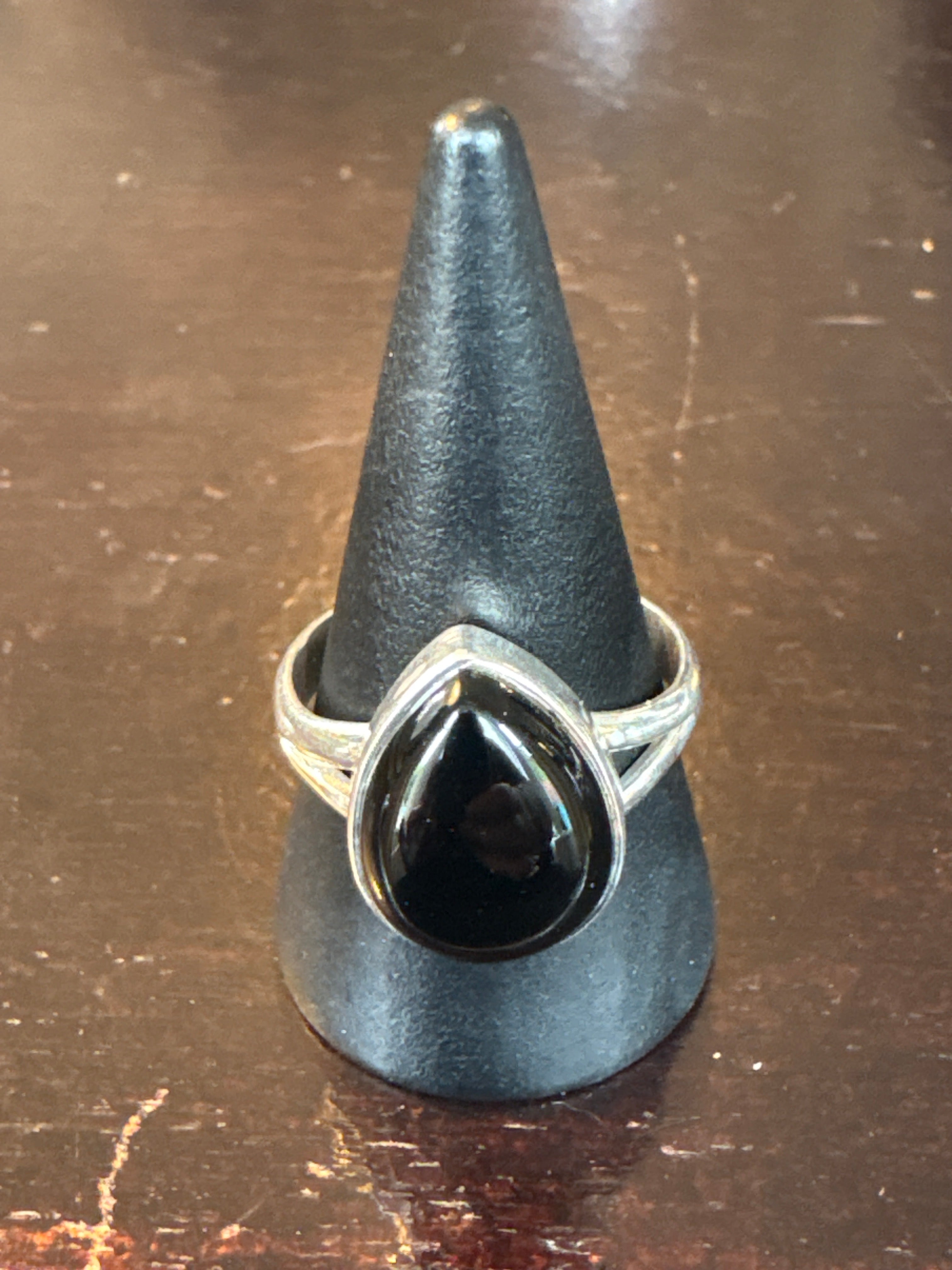 Silver .925 Black Onyx Ring (166) – Strength & Grounding Crystal Jewelry