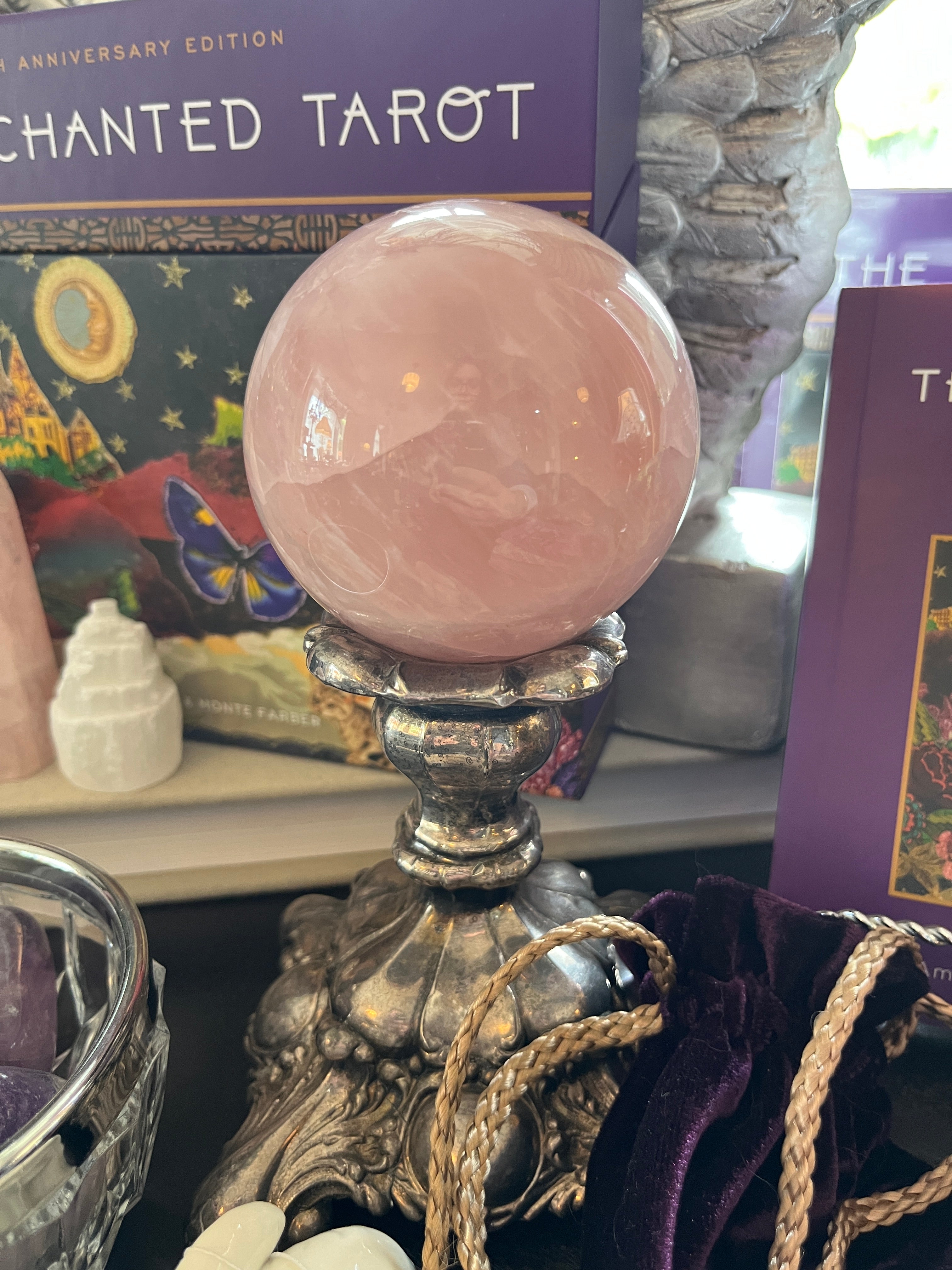 Rose Quartz Orb & Sphere – Love & Self-Compassion Healing Crystal