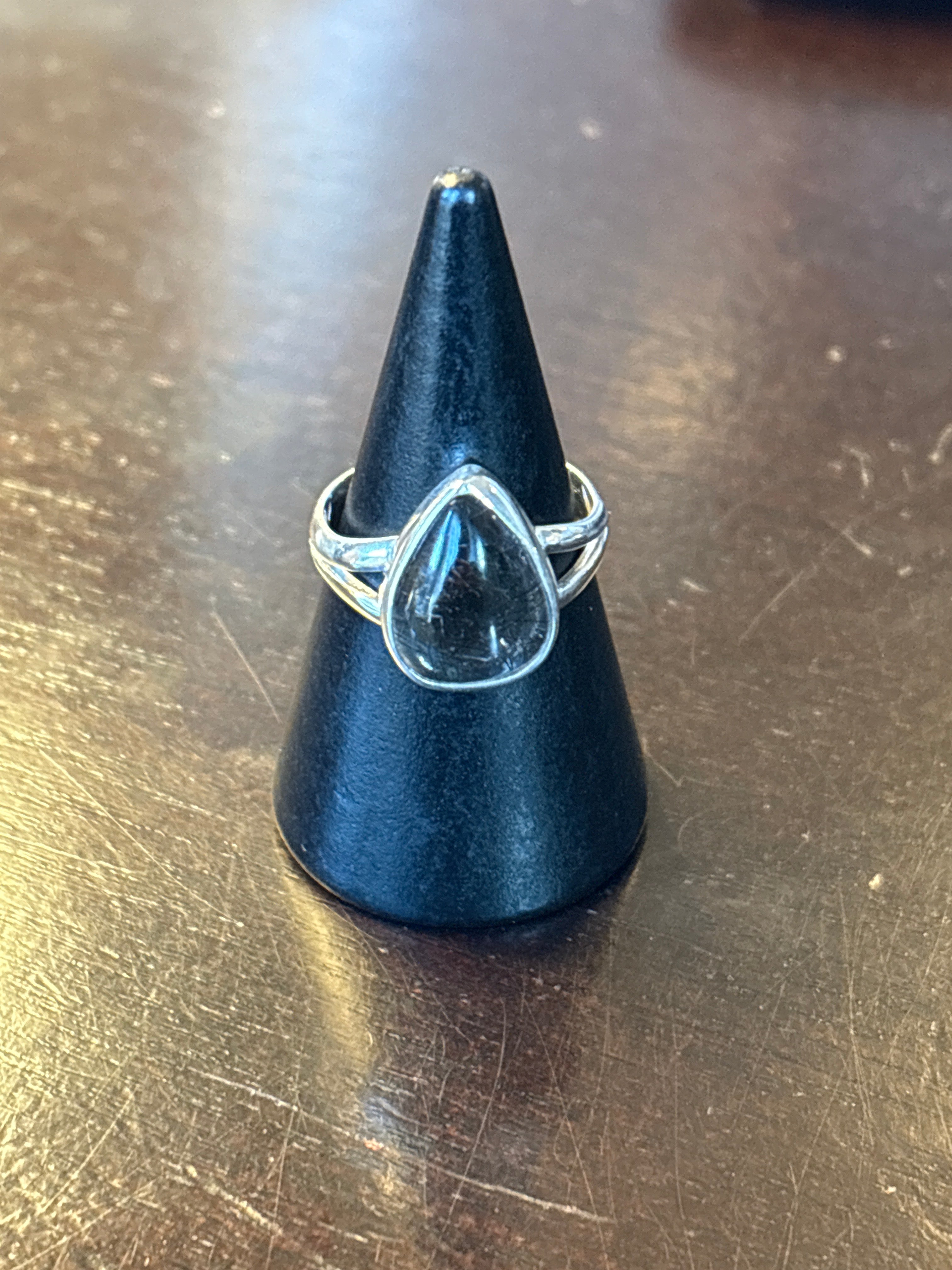 Silver .925 Tourmalinated Quartz Ring (201) – Clarity & Protection Crystal Jewelry