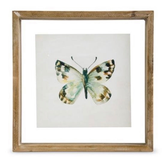 Whitewashed Shadowbox Framed Butterfly Print