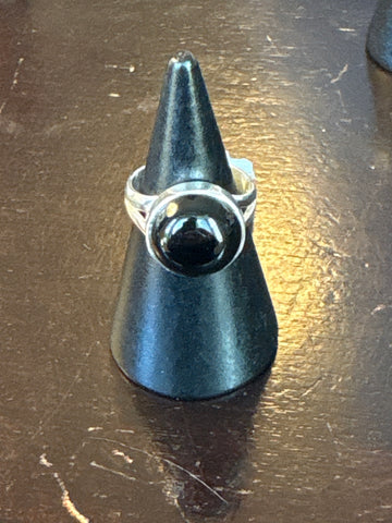 Silver .925 Black Onyx Ring (166)