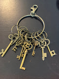 Vintage Inspired Iron Key Ring w/ Keys