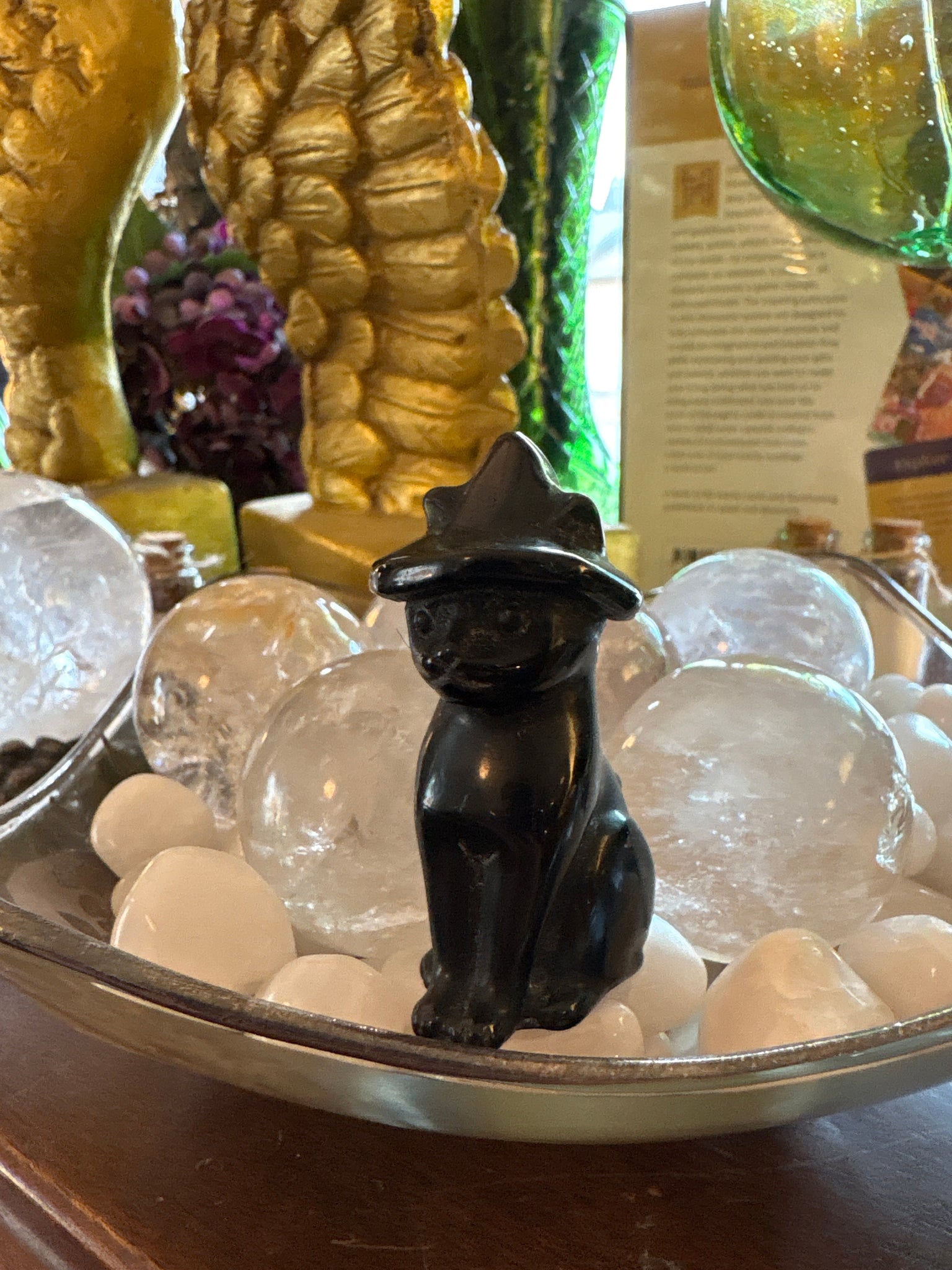 Black Obsidian Witch Cat