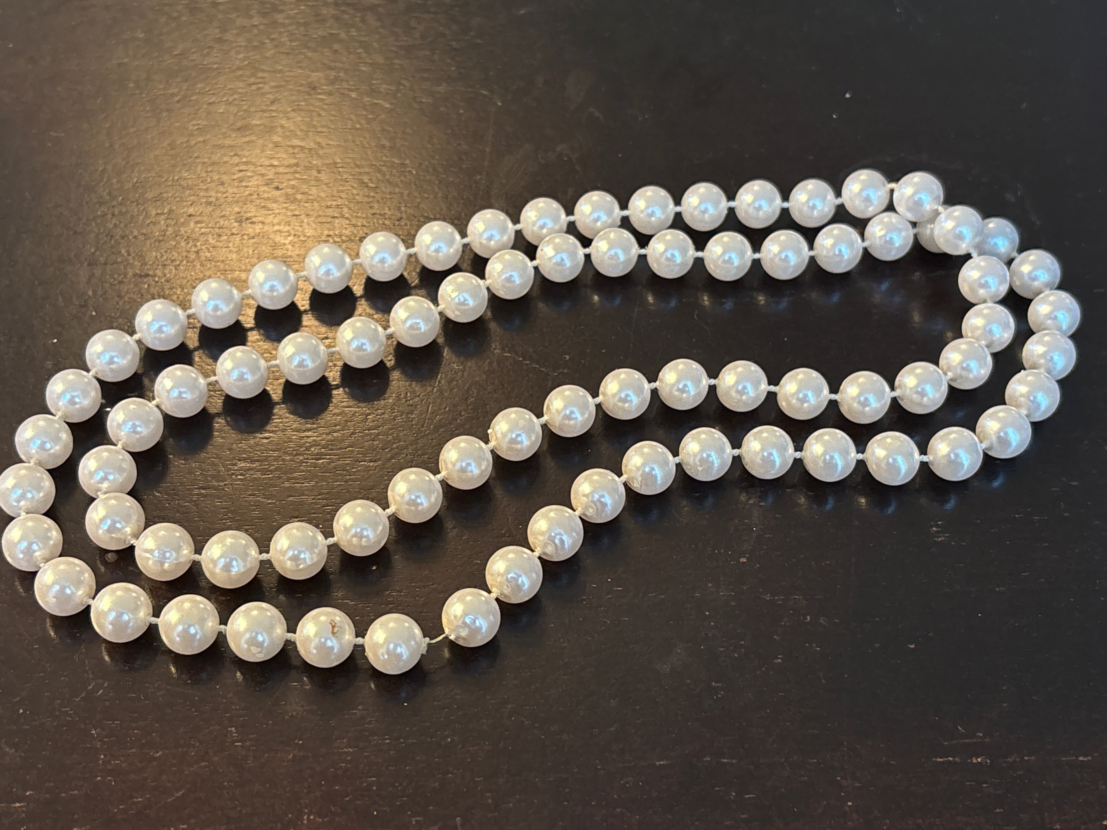 Single Strand Faux Pearls 18” - Ivory