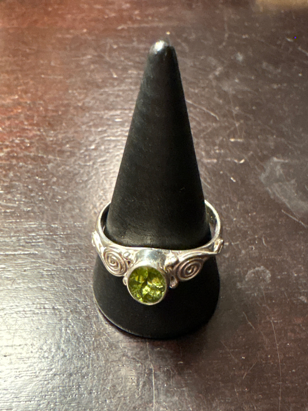 Silver .925 Peridot Ring (170) – Growth & Positive Energy Crystal Jewelry