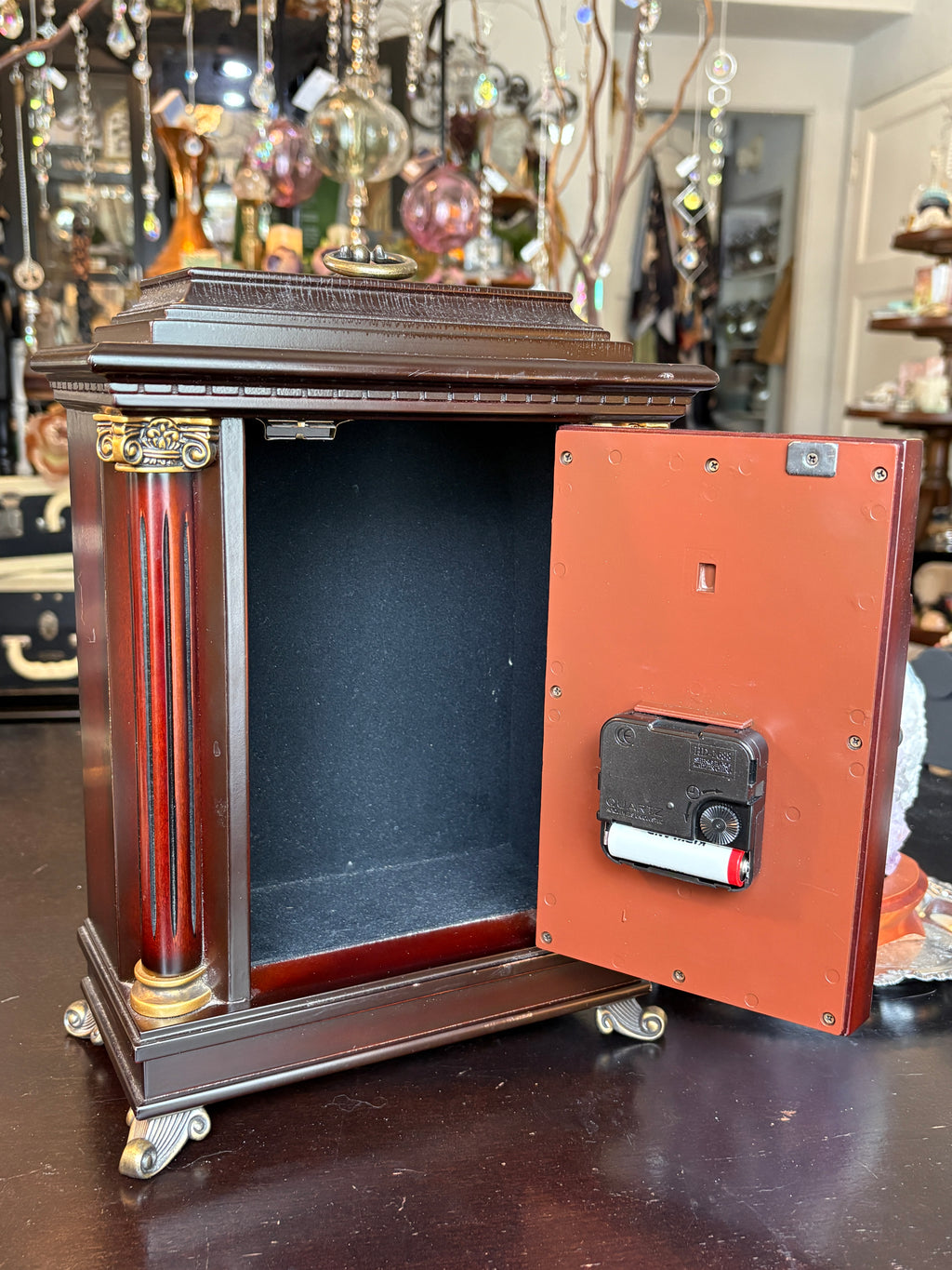 Vintage Bombay Company Belmont Mantel Clock – Hidden Storage Treasure