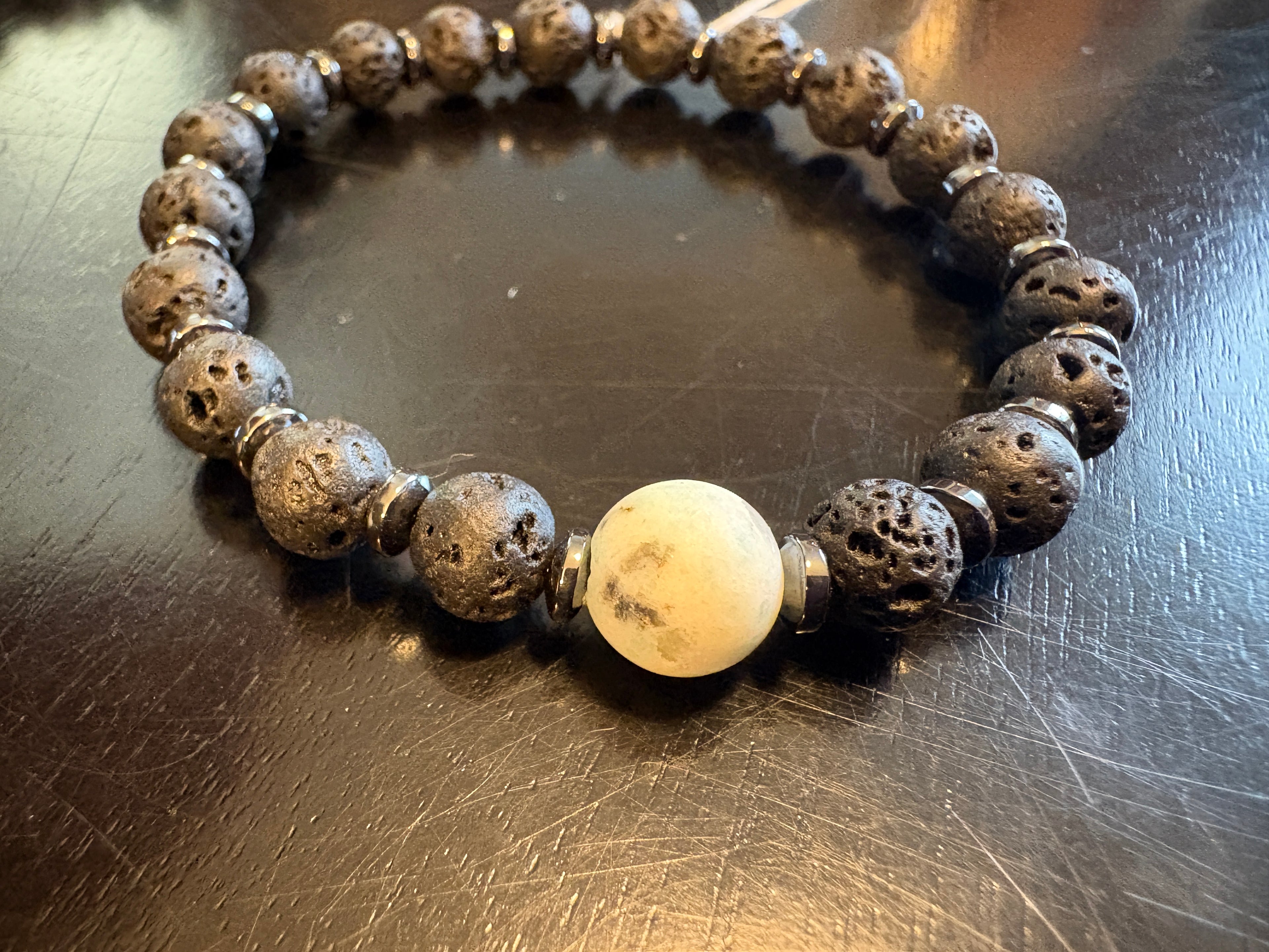Kids Lava Bracelet w/ Hematite by Brent McMaster
