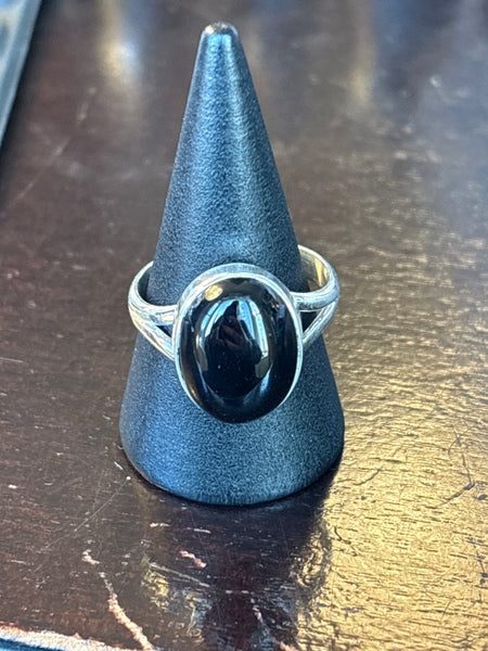 Silver .925 Black Onyx Ring (166)