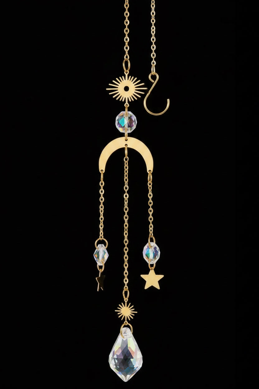 Gold Crystal Suncatcher