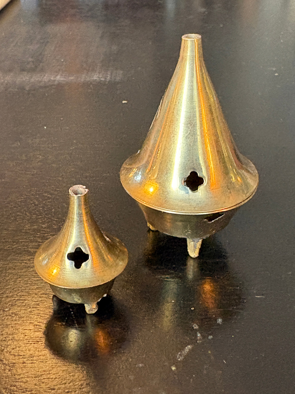 Vintage Indian Brass Incense Cone | 1.5”