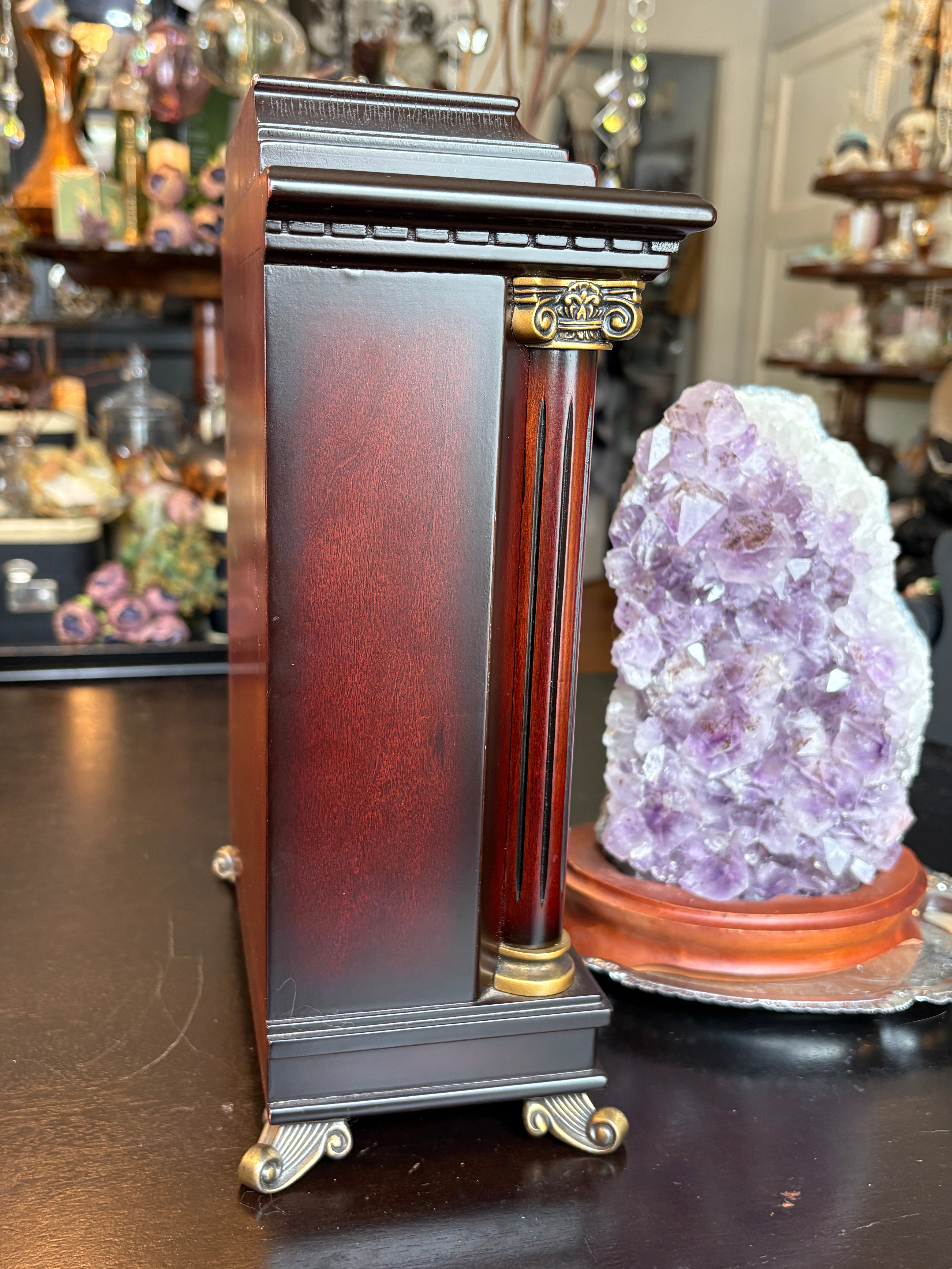 Vintage Bombay Company Belmont Mantel Clock – Hidden Storage Treasure