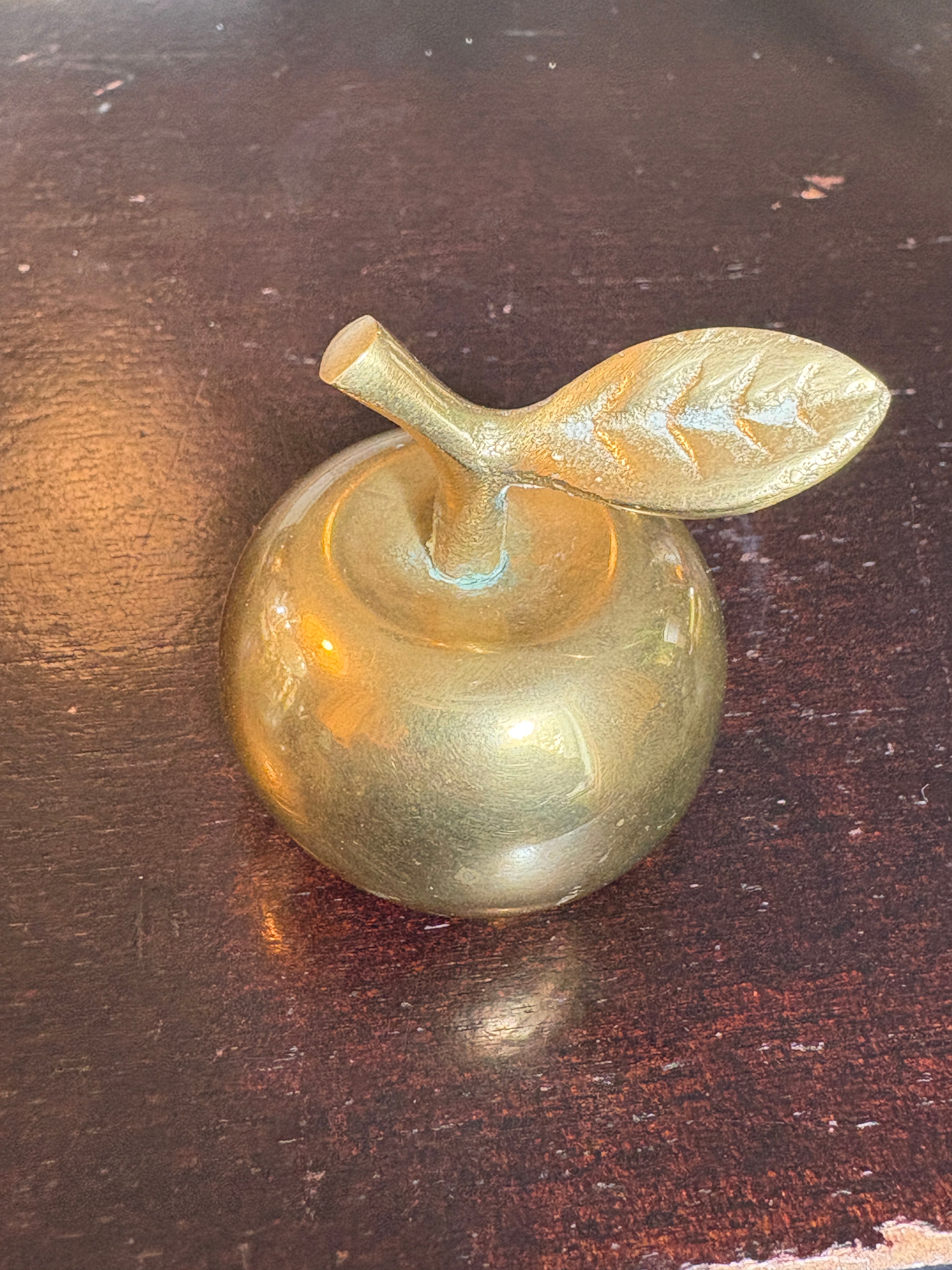 Vintage Brass Apple Ritual Bell