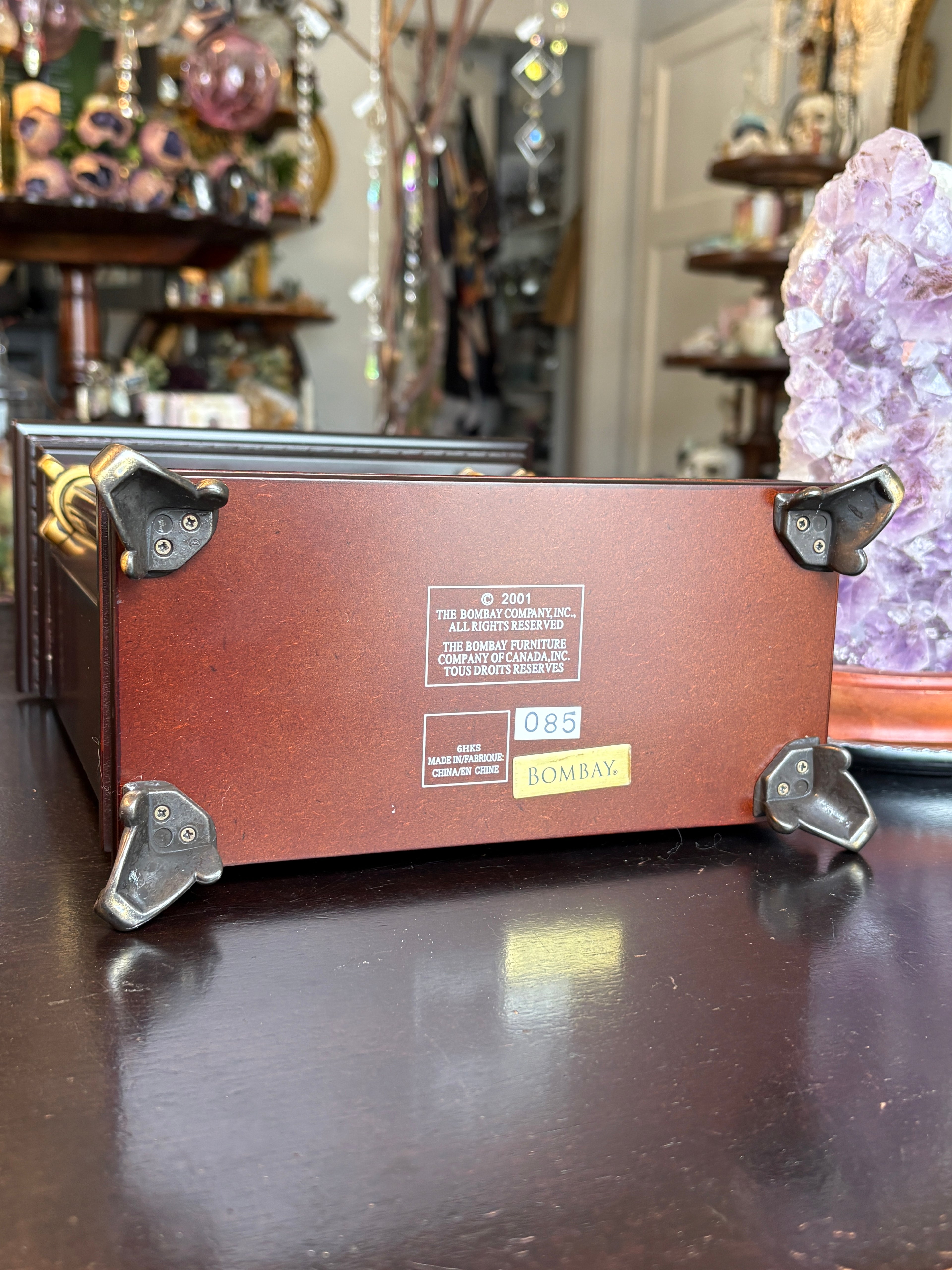 Vintage Bombay Company Belmont Mantel Clock – Hidden Storage Treasure