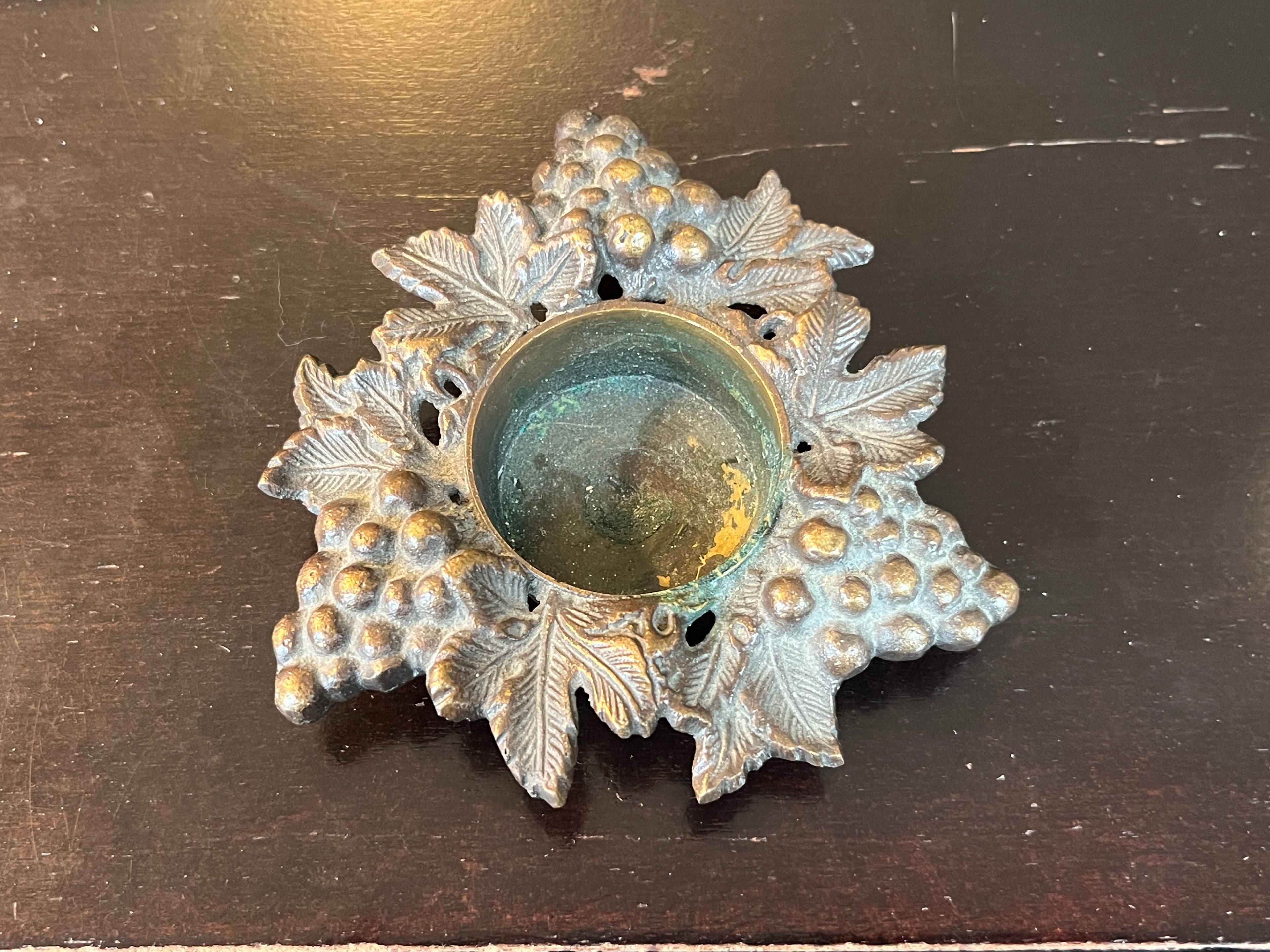 Brass Grape Tea Light Holder